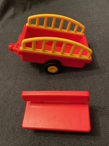 Playmobil anhänger und bank - anhänger,